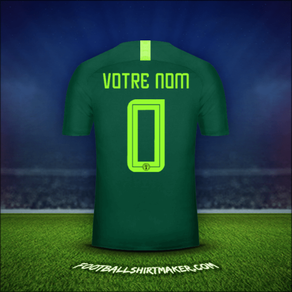 Maillot Nigéria 2018 Extérieur -  votre nom - 0