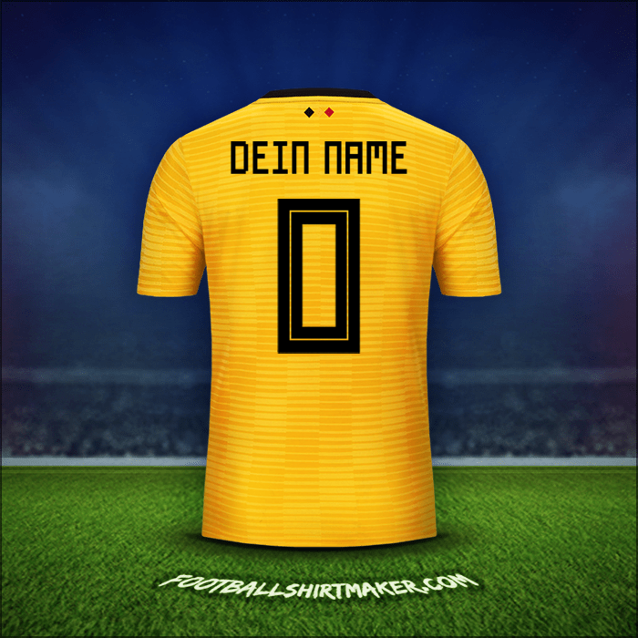 Trikot Belgien 2018 Auswärts -  dein name - 0