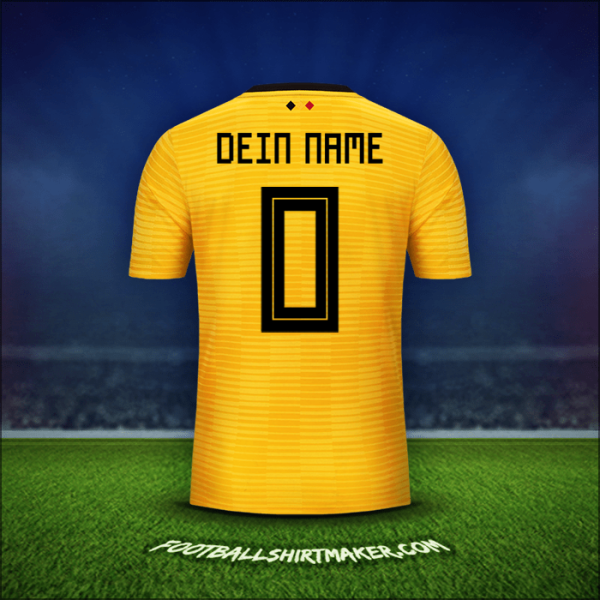 Trikot Belgien 2018 Auswärts -  dein name - 0