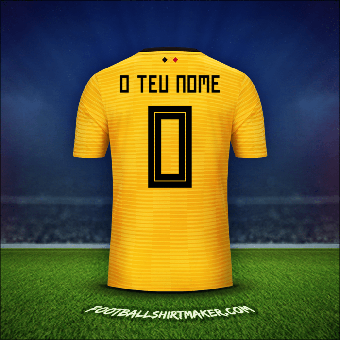 Camisola Bélgica 2018 Alternativa -  o teu nome - 0