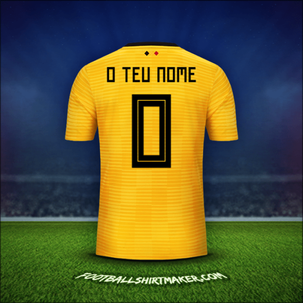Camisola Bélgica 2018 Alternativa -  o teu nome - 0