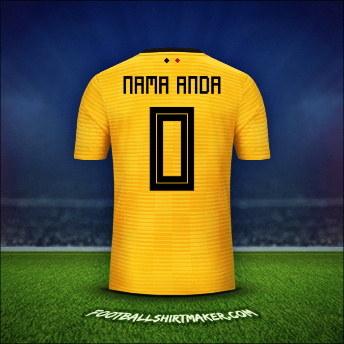 Jersey Belgia 2018 Alternatif -  nama anda - 0