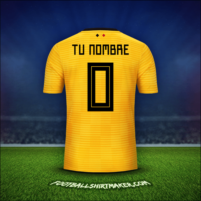 Camiseta Belgica 2018 Visita -  tu nombre - 0
