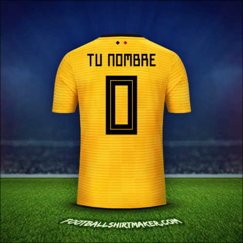 Camiseta Belgica 2018 Visita -  tu nombre - 0