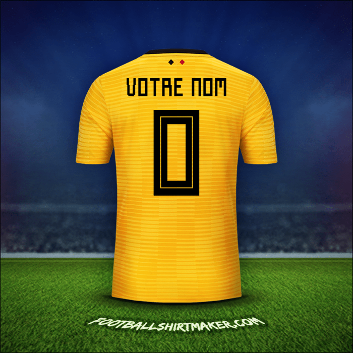 Maillot Belgique 2018 Extérieur -  votre nom - 0