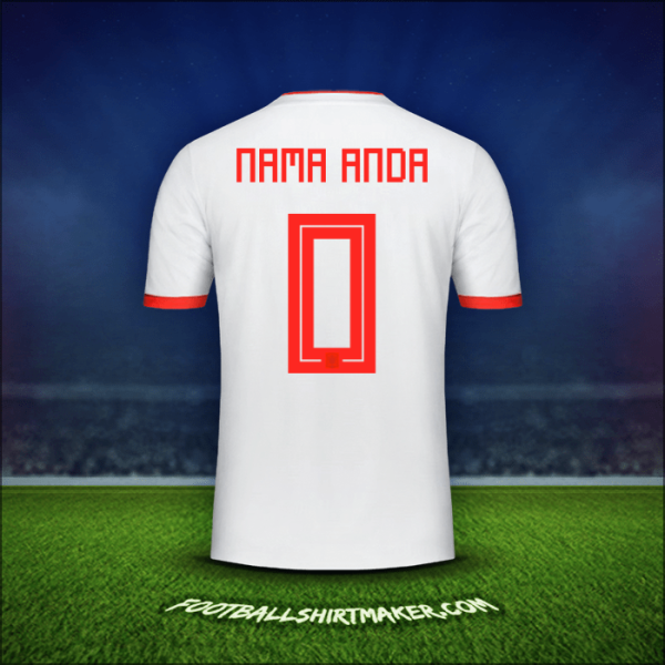 Jersey Spanyol 2018 Alternatif -  nama anda - 0
