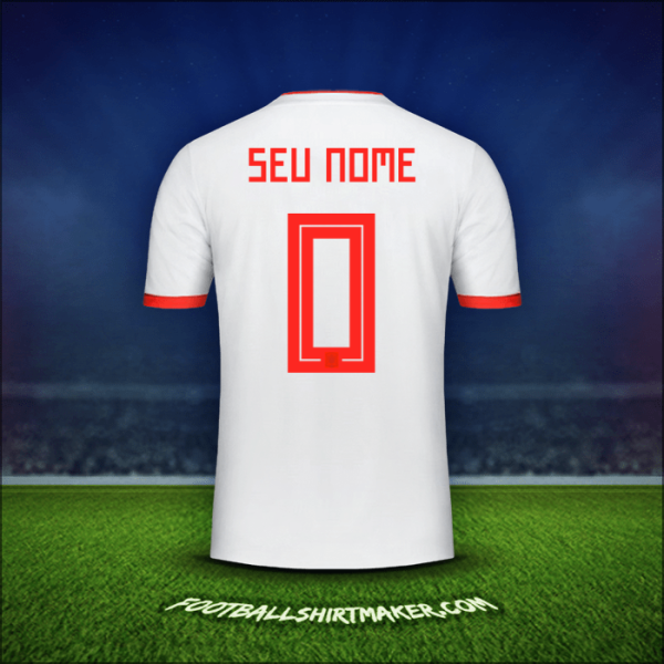 Camisa Espanha 2018 Alternativa -  seu nome - 0