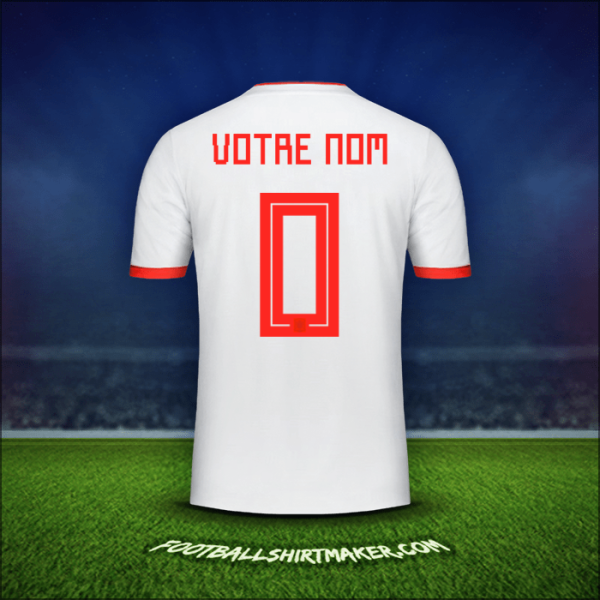 Maillot Espagne 2018 Extérieur -  votre nom - 0
