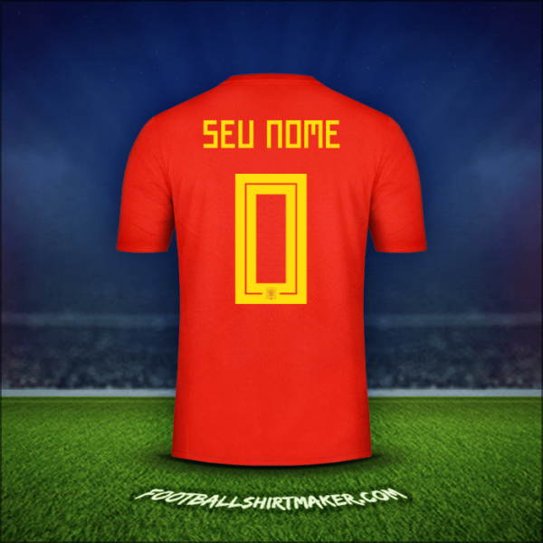 Camisa Espanha 2018 -  seu nome - 0