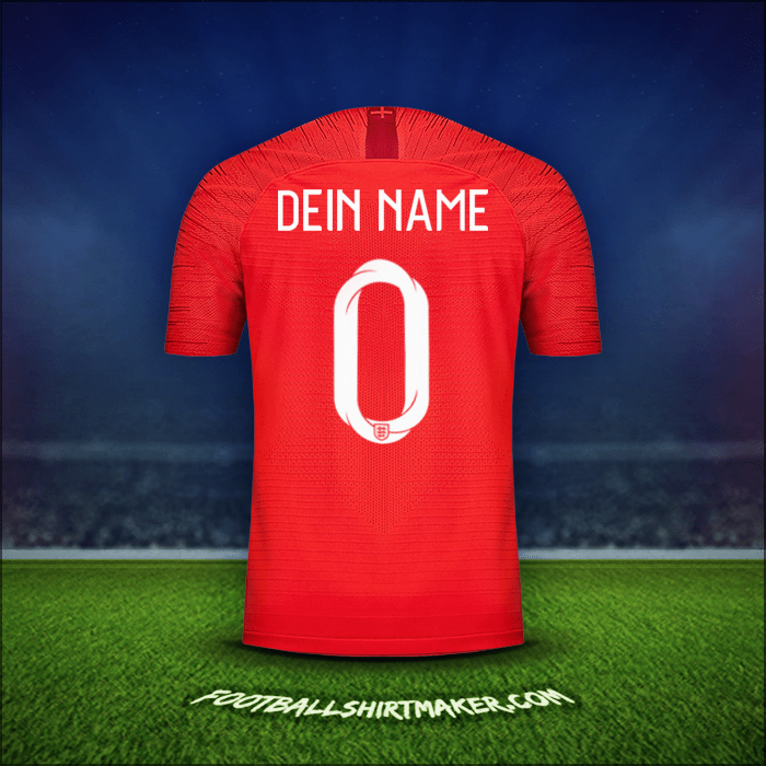 Trikot England 2018 Auswärts -  dein name - 0