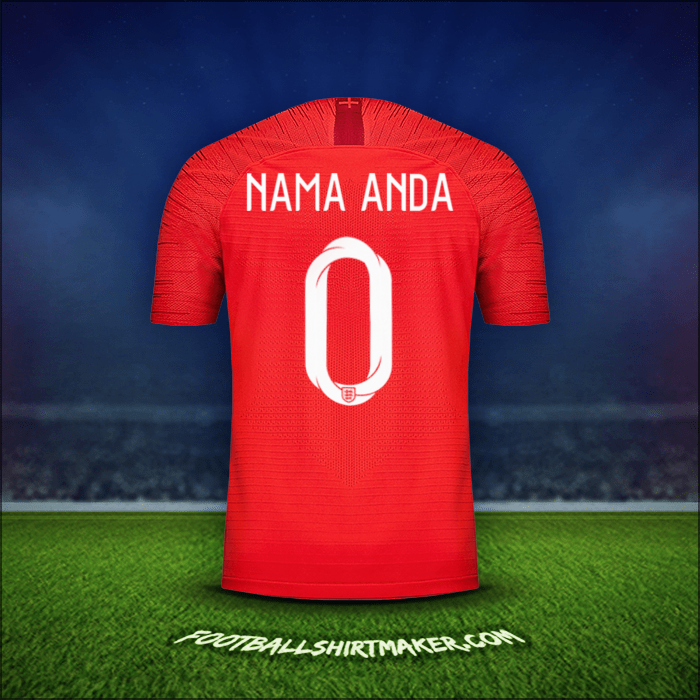 Jersey Inggris 2018 Alternatif -  nama anda - 0
