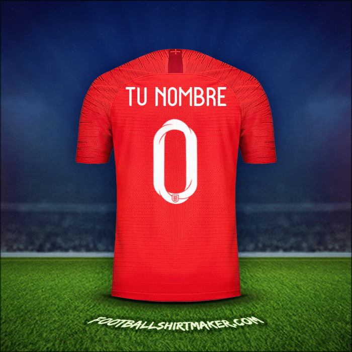 Camiseta Inglaterra 2018 Visita -  tu nombre - 0