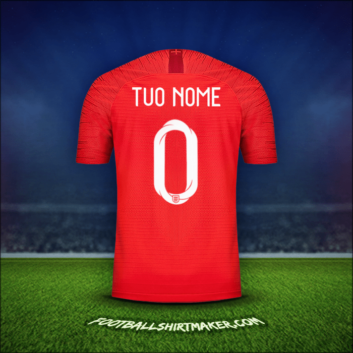 Maglia Inghilterra 2018 Seconda -  tuo nome - 0