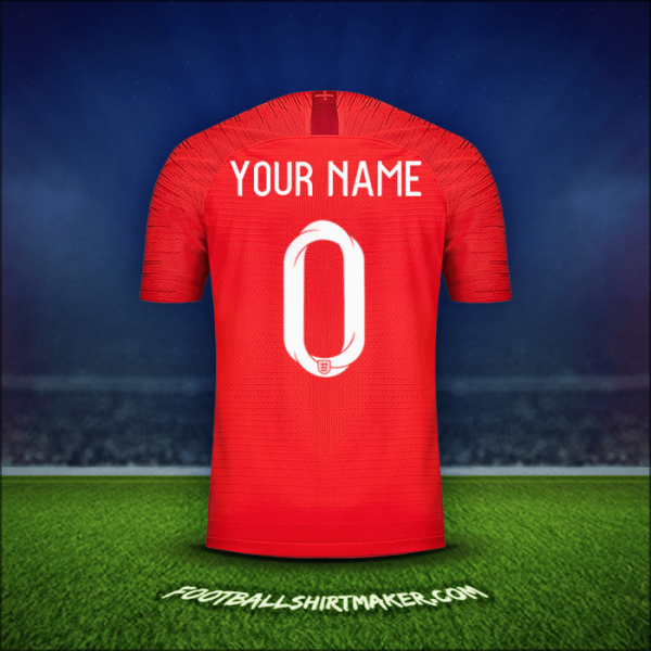 Shirt England 2018 Away -  your name - 0