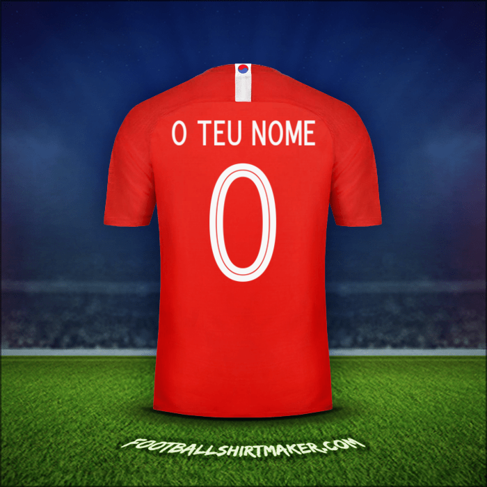 Camisola Coreia do Sul 2018 -  o teu nome - 0