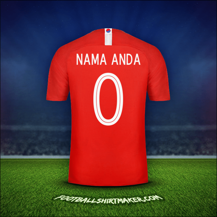Jersey Korea Selatan 2018 -  nama anda - 0