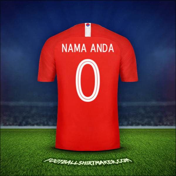 Jersey Korea Selatan 2018 -  nama anda - 0