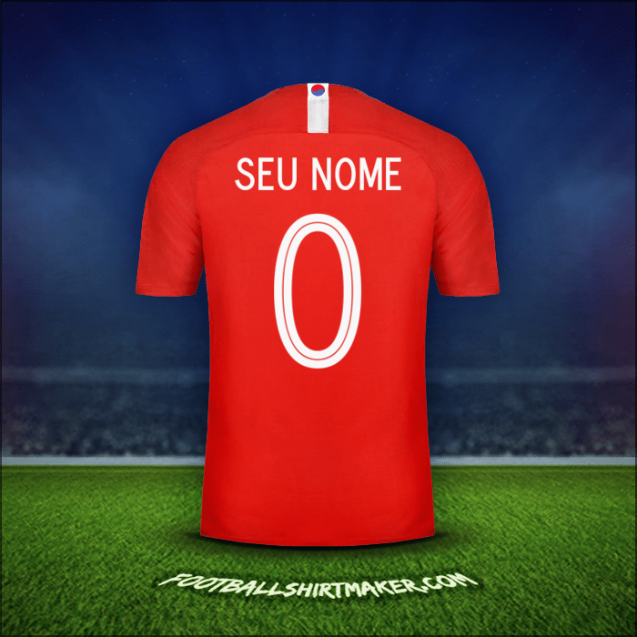 Camisa Coreia do Sul 2018 -  seu nome - 0