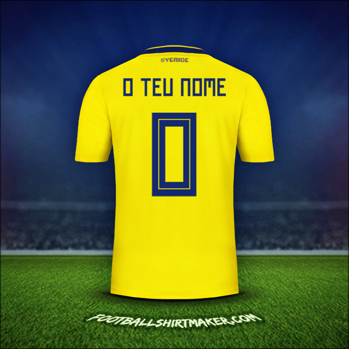 Camisola Suécia 2018 -  o teu nome - 0