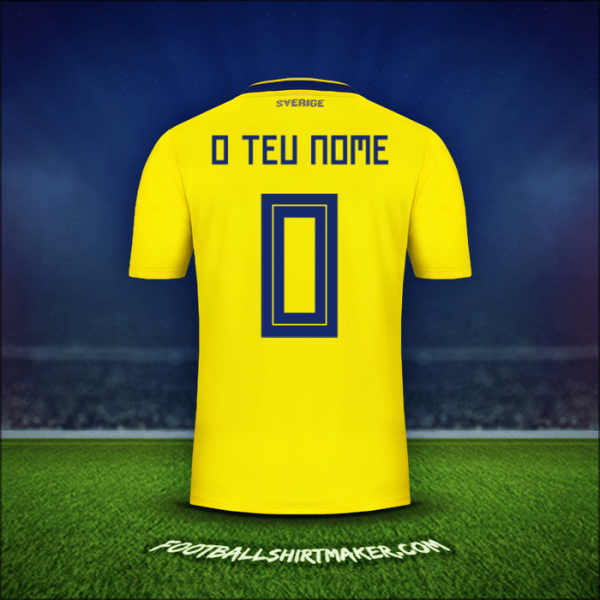 Camisola Suécia 2018 -  o teu nome - 0