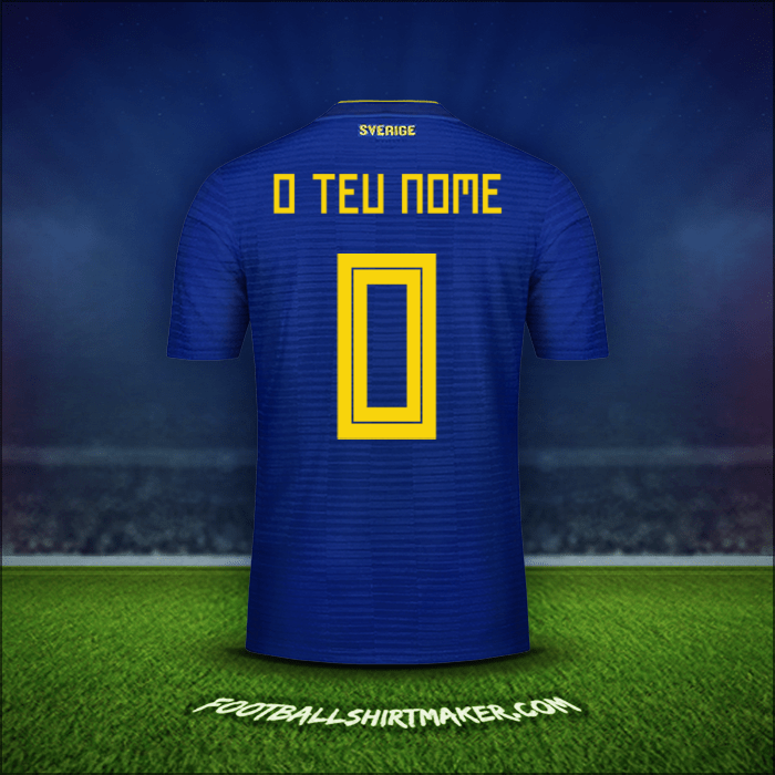 Camisola Suécia 2018 Alternativa -  o teu nome - 0