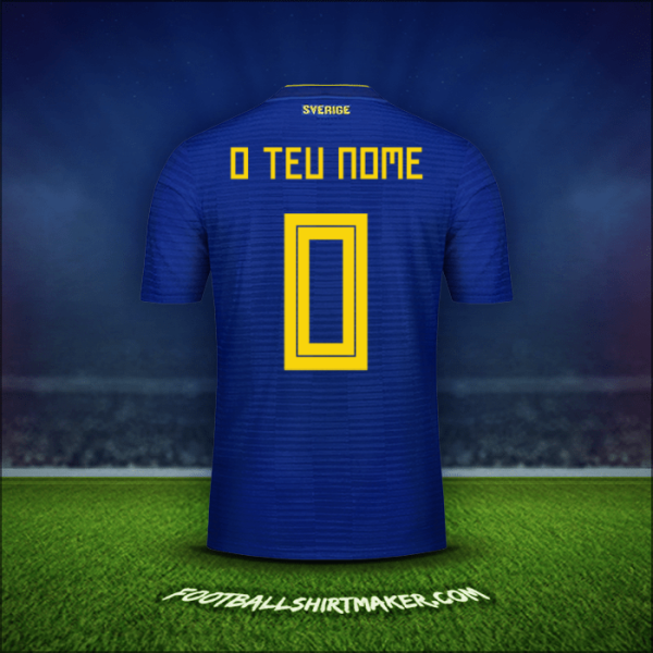 Camisola Suécia 2018 Alternativa -  o teu nome - 0