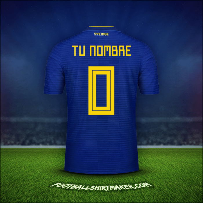 Jersey Suecia 2018 Visita -  tu nombre - 0