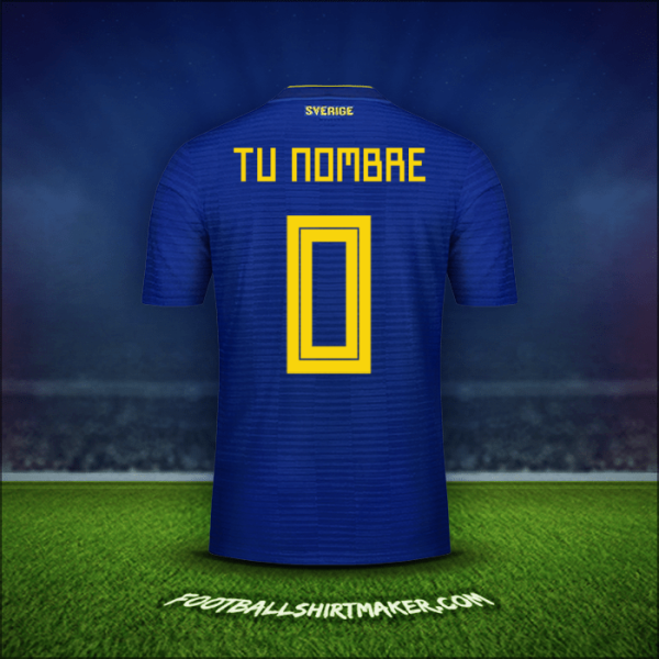 Jersey Suecia 2018 Visita -  tu nombre - 0