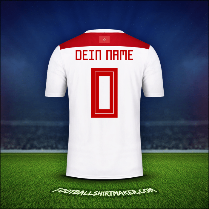 Trikot Marokko 2018 Auswärts -  dein name - 0