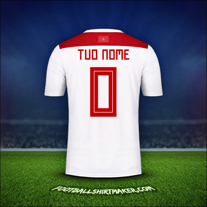 Maglia Marocco 2018 Seconda -  tuo nome - 0