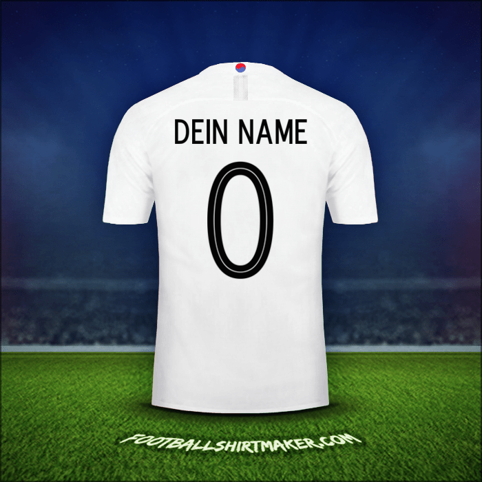 Trikot Südkorea 2018 Auswärts -  dein name - 0