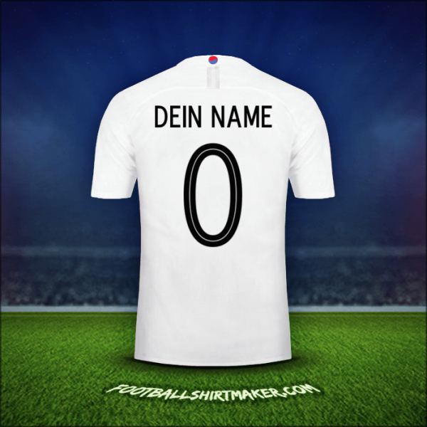 Trikot Südkorea 2018 Auswärts -  dein name - 0