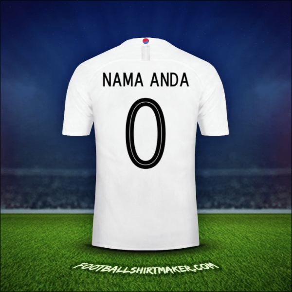 Jersey Korea Selatan 2018 Alternatif -  nama anda - 0