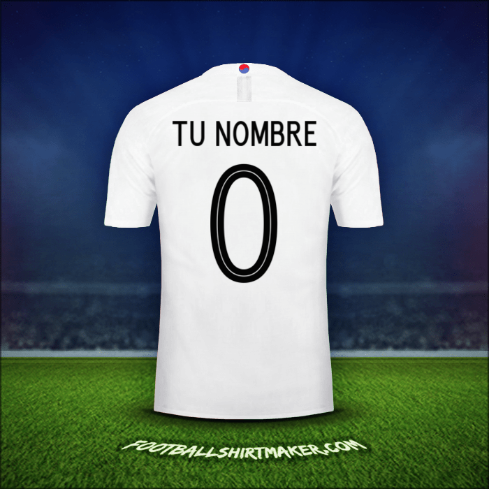 Jersey Corea del Sur 2018 Visita -  tu nombre - 0