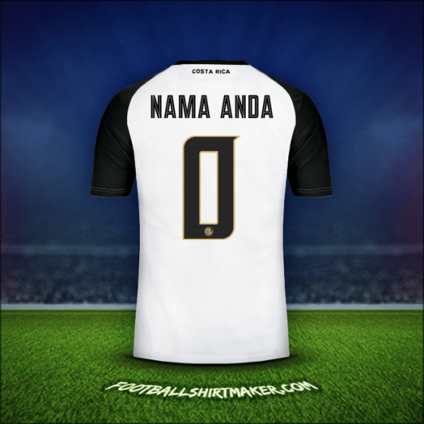 Jersey Kosta Rika 2018 Alternatif -  nama anda - 0