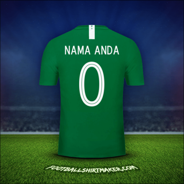 Jersey Arab Saudi 2018 Alternatif -  nama anda - 0