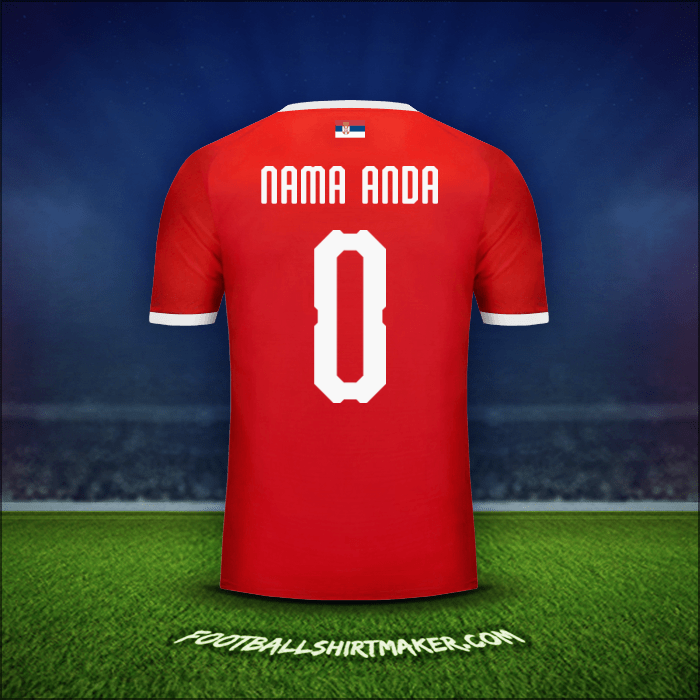 Jersey Serbia 2018 -  nama anda - 0