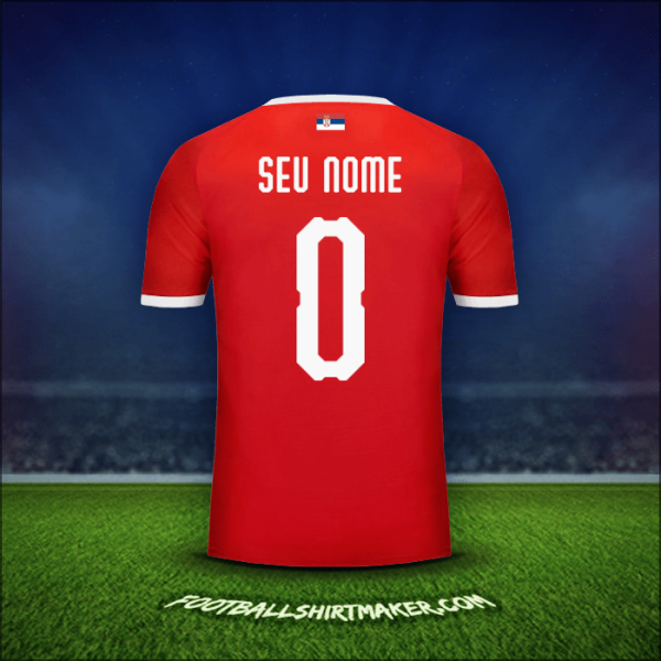Camisa Sérvia 2018 -  seu nome - 0