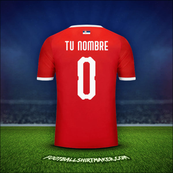 Jersey Serbia 2018 -  tu nombre - 0