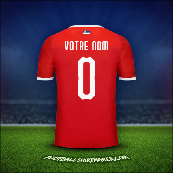 Maillot Serbie 2018 -  votre nom - 0
