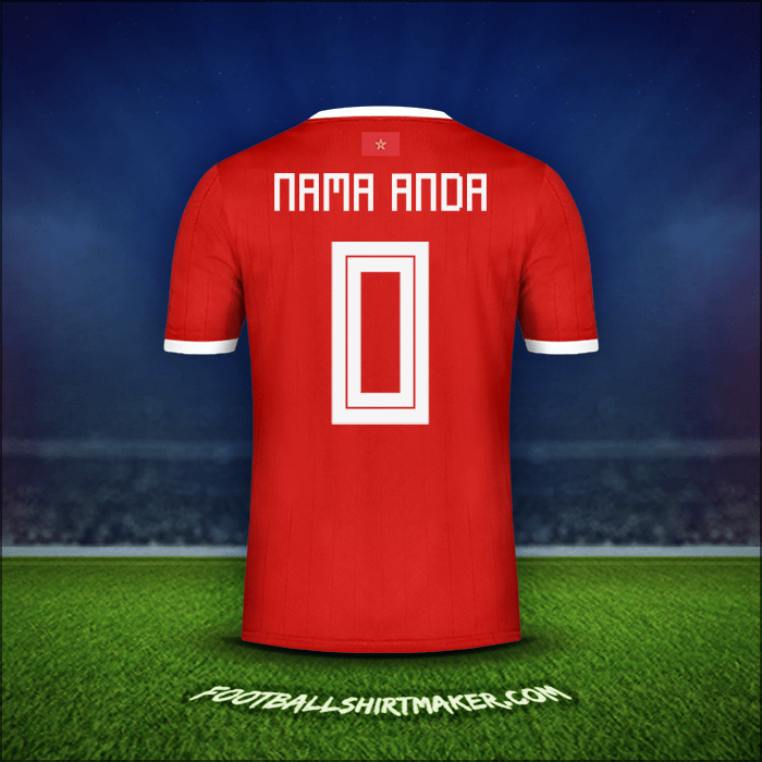 Jersey Maroko 2018 -  nama anda - 0