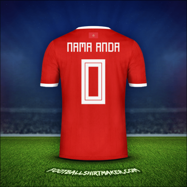 Jersey Maroko 2018 -  nama anda - 0