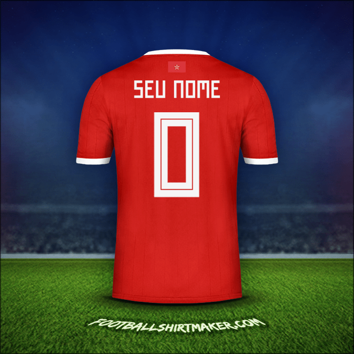 Camisa Marrocos 2018 -  seu nome - 0