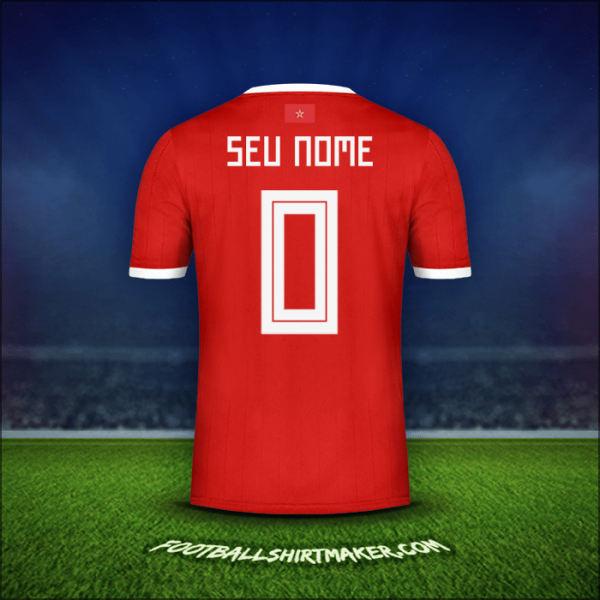 Camisa Marrocos 2018 -  seu nome - 0