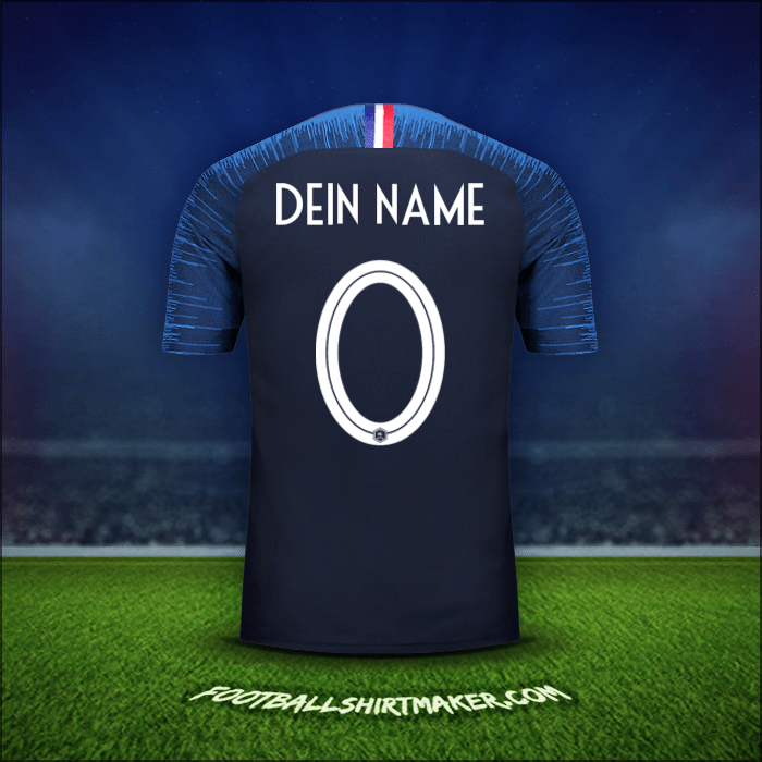 Trikot Frankreich 2018 -  dein name - 0