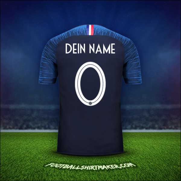 Trikot Frankreich 2018 -  dein name - 0