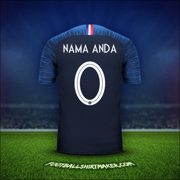 Jersey Prancis 2018 -  nama anda - 0