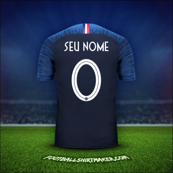 Camisa França 2018 -  seu nome - 0