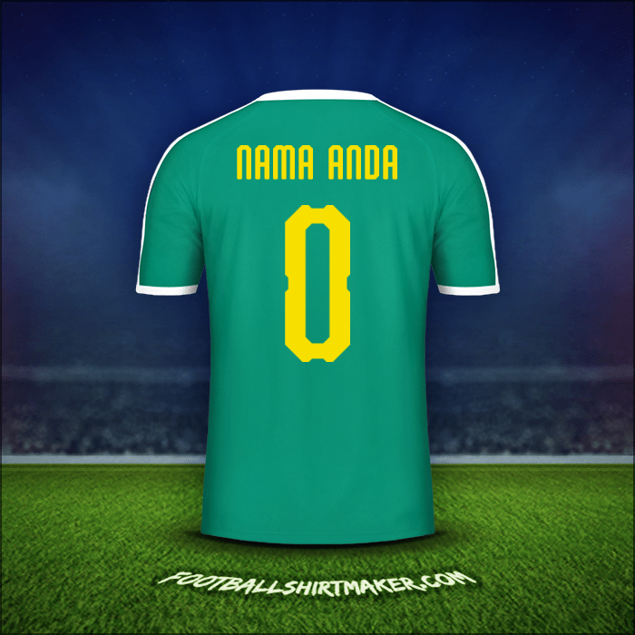 Jersey Senegal 2018 Alternatif -  nama anda - 0