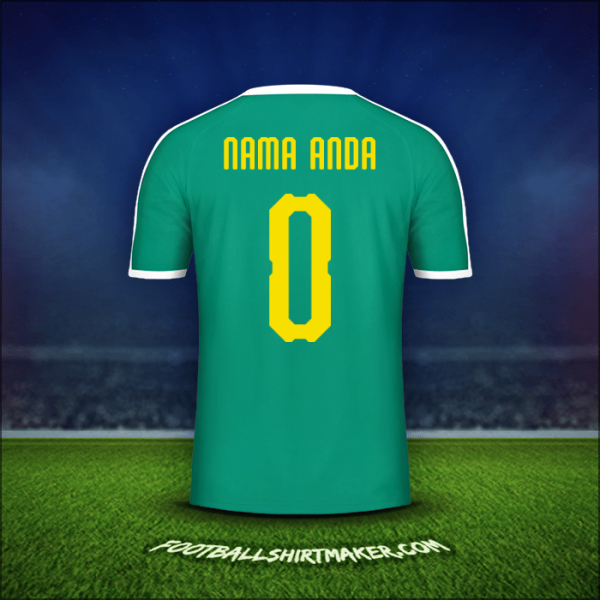 Jersey Senegal 2018 Alternatif -  nama anda - 0